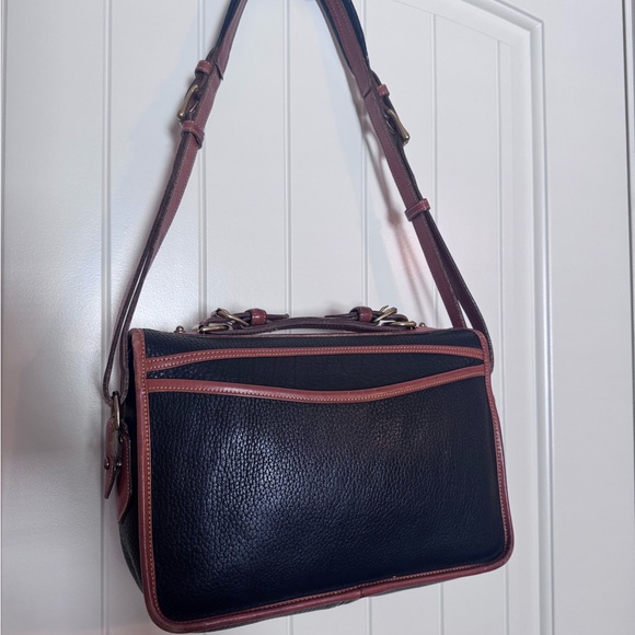 Dooney & Bourke Navy and Tan Leathee Crossbody Bag - Picture 2 of 12